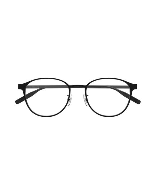 Montblanc Black Mb0447Oa 001 Optical Frames Titanium Transparent Round for men
