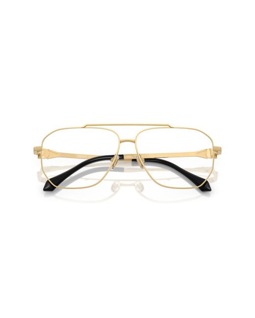 Versace Black Ve1307 1002 Optical Frames Metal Pilot Normal for men