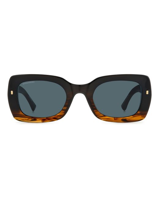 DSquared² Black D2 0061/S Ex4/Ku Sunglasses Acetate Geometric for men