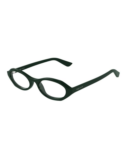 McQueen Black Am0559O 004 Optical Frames Acetate Transparent Round