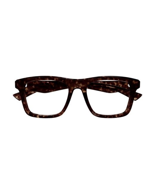 McQueen Black Am0475O 002 Optical Frames Acetate Transparent Squared