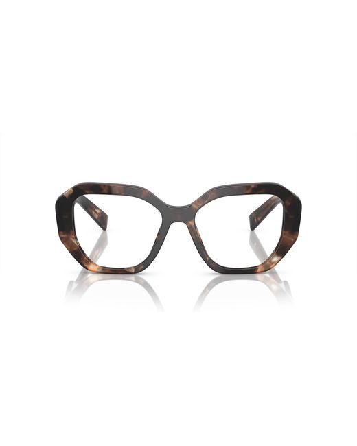 Prada Black Pr A07V 07R1O1 Optical Frames Acetate Transparent Geometric Normal
