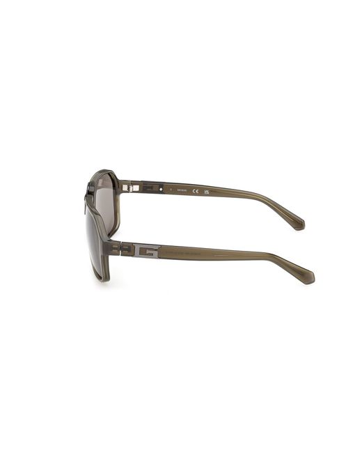 Guess Gray Gu00302 96A Sunglasses Injected Smoke Squared Normal for men