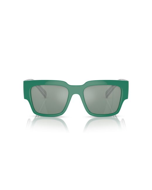 Dolce & Gabbana Green Dg6184 331182 Sunglasses Plastic Squared Mirrored for men