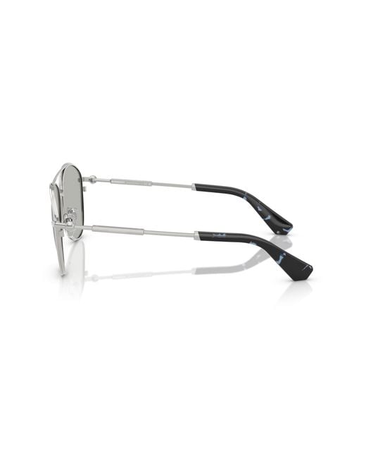 Burberry Black Be3157 10058V Sunglasses Metal Pilot Mirrored