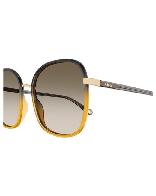 Chloé Black Ch0031S 010 Sunglasses Bio-Inject Squared Shaded