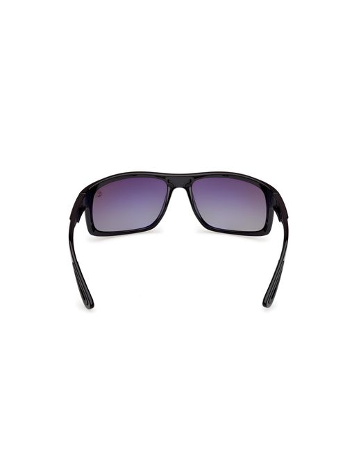 Timberland Black Tb00034 01D Sunglasses Injected Smoke Squared Polarized for men