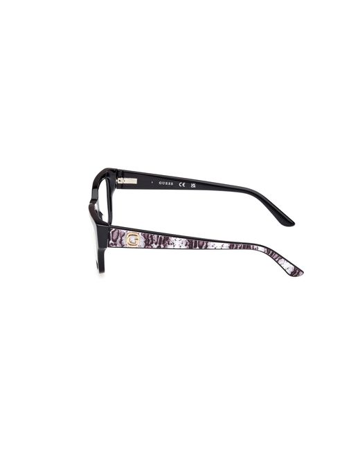 Guess Black Gu50126 001 Optical Frames Acetate Squared Normal