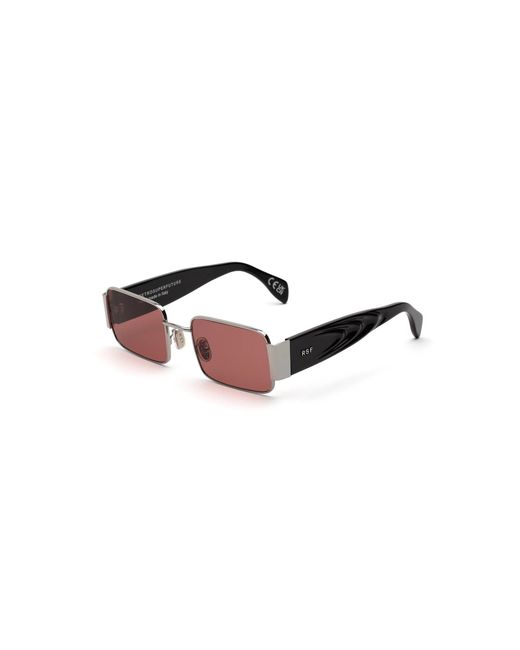 Retrosuperfuture Black Afn Z Bordeaux Sunglasses Metal Squared Normal