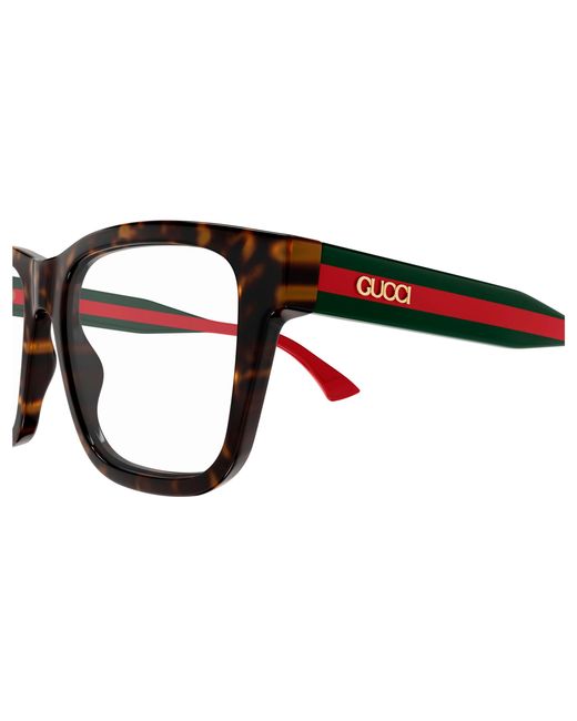 Gucci Black Gg1870O 002 Optical Frames Acetate Transparent Squared for men