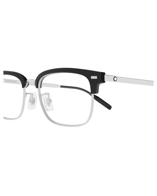 Montblanc Black Mb0493Oj 002 Optical Frames Metal Transparent Squared for men