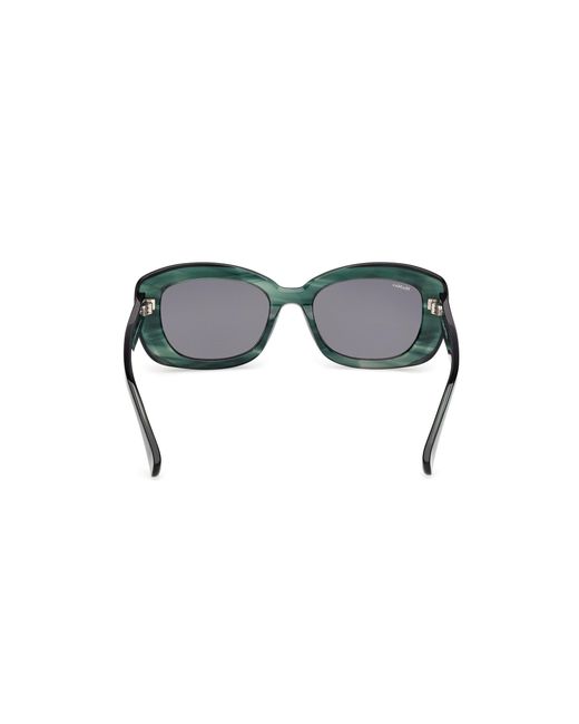 Max Mara Black Mm0170 Elizabeth 1 98A Sunglasses Acetate Smoke Round Normal