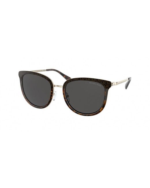 Michael Kors Black Mk1099B Adrianna Bright 390387 Sunglasses Metal Dark Round Normal
