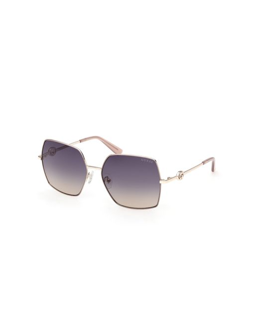 Guess Black Gu00285 59W Sunglasses Metal Squared Normal