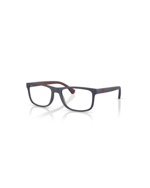 Emporio Armani Black Ea3147 5799 Optical Frames Injected Squared for men