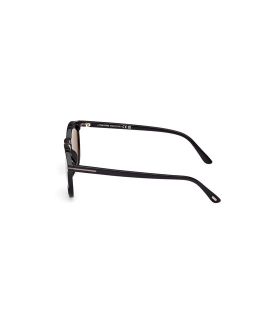 Tom Ford Black Ft1097-N Lewis 01D Sunglasses Acetate Round Polarized for men