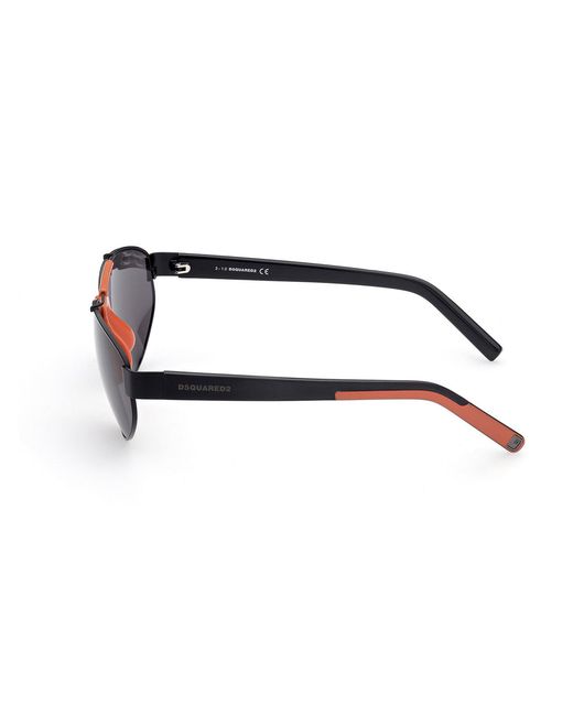 DSquared² Black Dq0366 05A Outlet Sunglasses Metal Round Normal for men