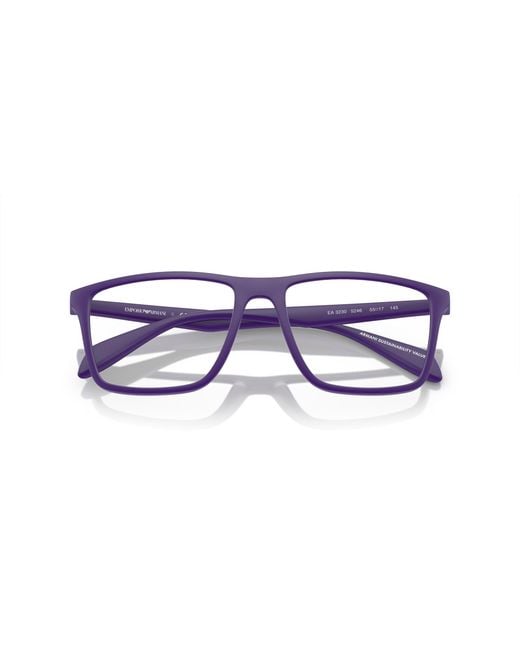 Emporio Armani Black Ea3230 5246 Optical Frames Injected Transparent Pillow Normal for men