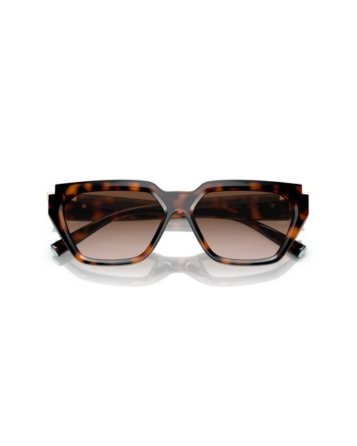 Tiffany & Co Black Tf4205U 80153B Sunglasses Injected Geometric Normal Shaded