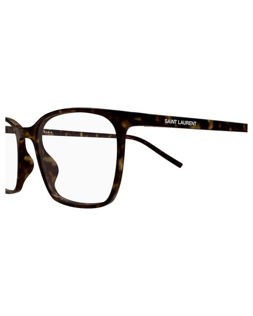 Saint Laurent Black Sl 885 002 Optical Frames Bio-Injected Transparent Squared