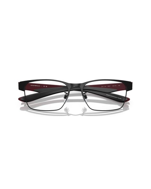Emporio Armani Black Ea1141 3001 Optical Frames Metal Squared for men