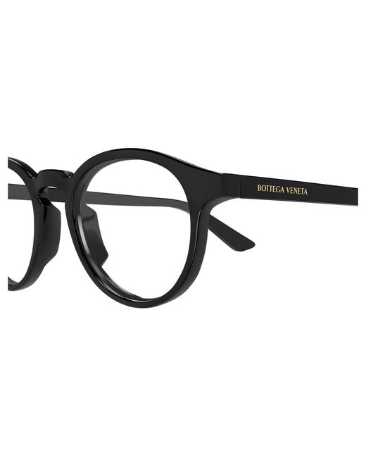 Bottega Veneta Black Bv1420O 002 Optical Frames Acetate Transparent Round for men