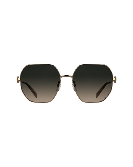 Longchamp Black Lo187S 734 Sunglasses Metal Squared Normal
