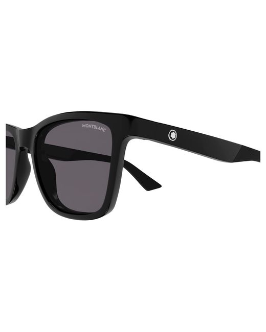 Montblanc Black Mb0399S 005 Sunglasses Injected Squared for men