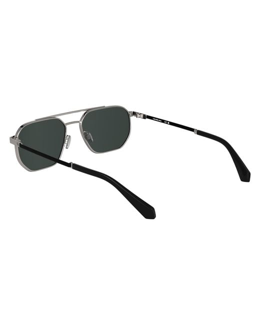 Calvin Klein Black Ckj25202S 016 Sunglasses Metal Squared Normal