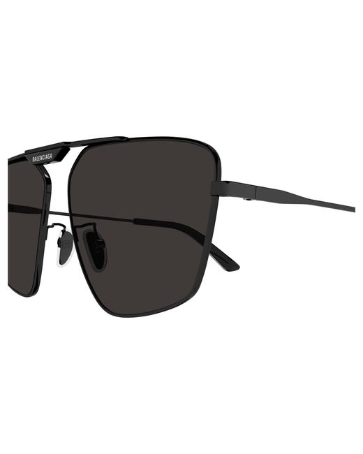 Balenciaga Black Bb0246Sa 001 Sunglasses Metal Geometric Normal for men