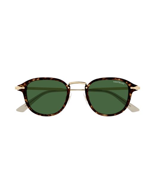 Montblanc Black Mb0336S 002 Sunglasses Injected Round for men