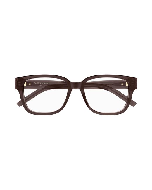 Saint Laurent Black Sl M150 005 Optical Frames Acetate Transparent Squared