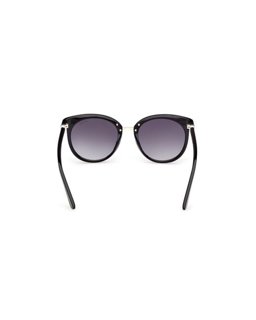 Guess Black Gu00282 01B Sunglasses Injected Smoke Round Normal