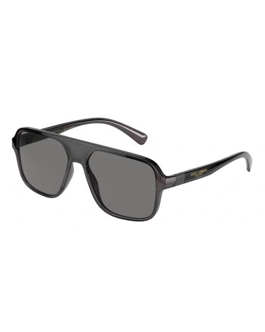 Dolce & Gabbana Black Dg6134 325781 Sunglasses Plastic Dark Squared Polarized for men