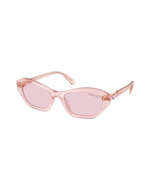 Swarovski Black Sk6048 1070P5 Sunglasses Acetate Cat Eye Photochromic