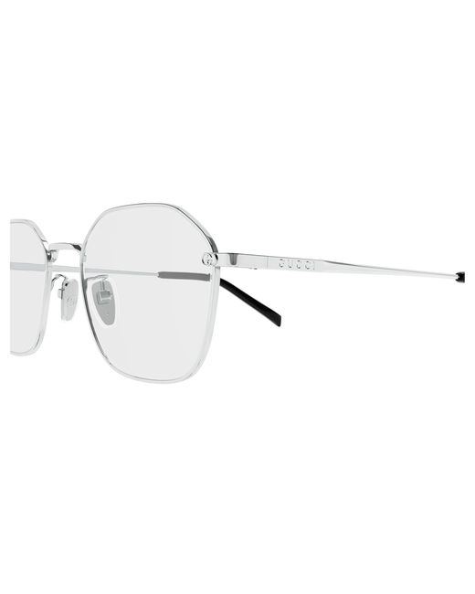 Gucci Black Gg1956Ok 002 Optical Frames Metal Transparent Squared
