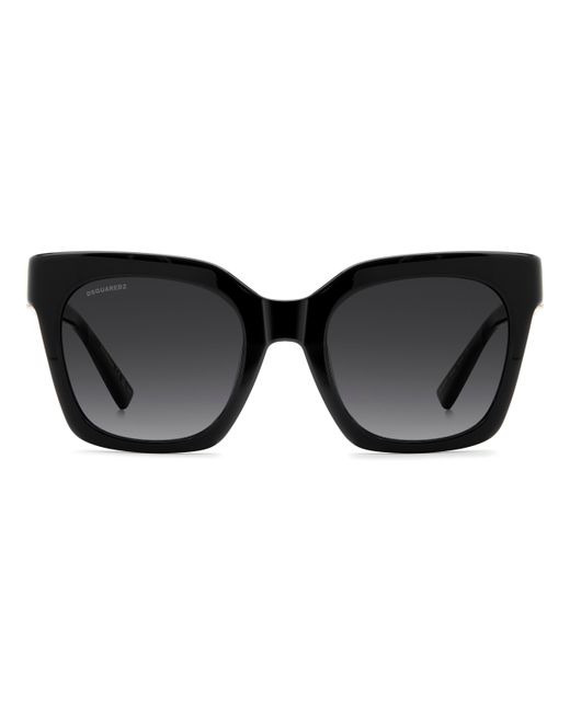 DSquared² Black D2 0207/S 807/9O Sunglasses Acetate Cat Eye Normal Nuanced
