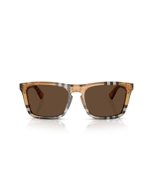 Burberry Black Be4434 414673 Sunglasses Acetate Squared Normal for men