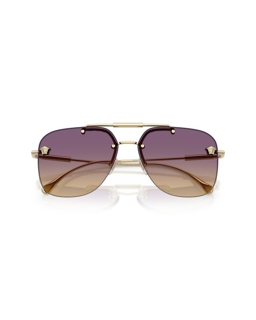 Versace Black Ve2296 125270 Sunglasses Metal Squared Normal Nuanced