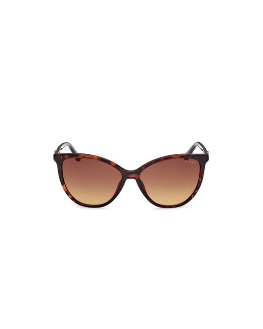 Guess Black Gu00256 52F Sunglasses Injected Cat Eye Normal
