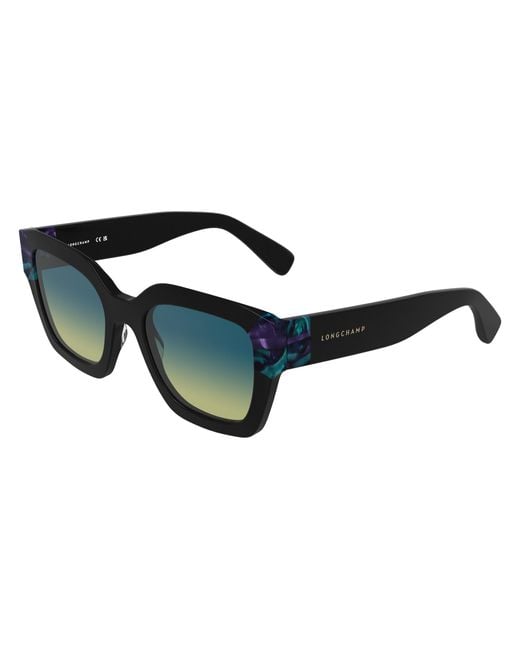 Longchamp Black Lo771S 007 Sunglasses Acetate Light Squared Normal Nuanced