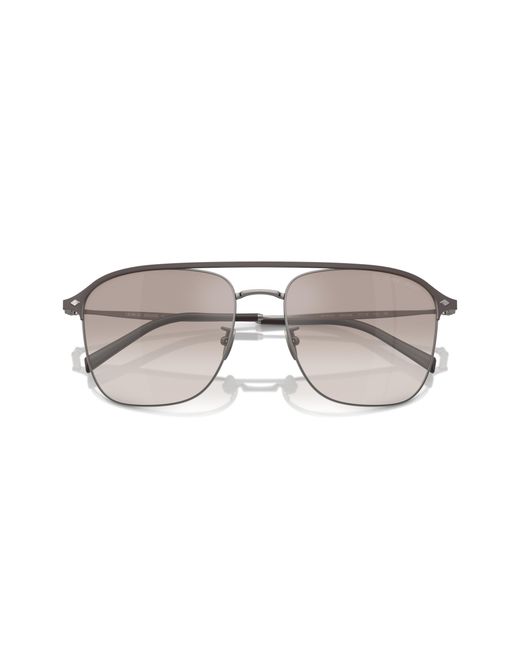 Giorgio Armani Black Ar6154 300394 Sunglasses Steel Squared Mirrored Shaded for men