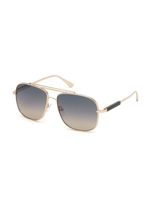 Tom Ford Black Ft0669 Jude 28B Sunglasses Metal Geometric Normal Shaded for men