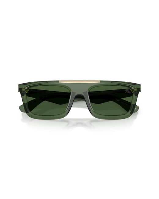 Burberry Green Be4451U 417471 Sunglasses Injected Squared Normal for men
