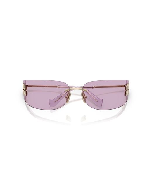 Miu Miu Black Mu A51S Zvn90O Sunglasses Metal Squared Normal