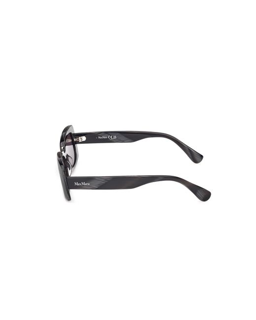 Max Mara Black Mm0197 63A Sunglasses Acetate Smoke Squared Normal