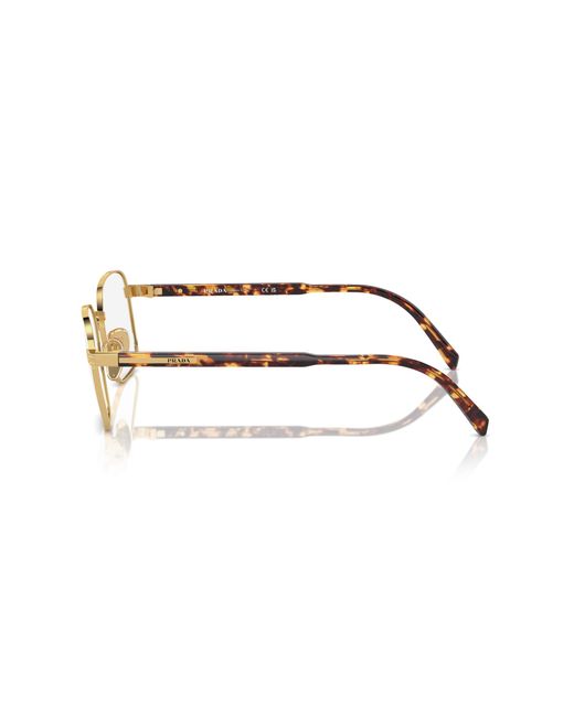 Prada Black Pr A55V 5Ak1O1 Optical Frames Metal Squared Normal for men