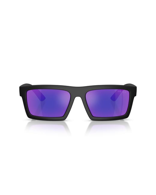Prada Linea Rossa Black Ps A07S 1Bo05U Sunglasses Injected Squared Normal for men