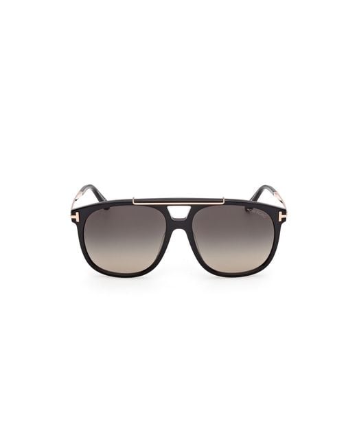 Tom Ford Black Ft1306 Sam-02 01B Sunglasses Acetate Smoke Squared Normal
