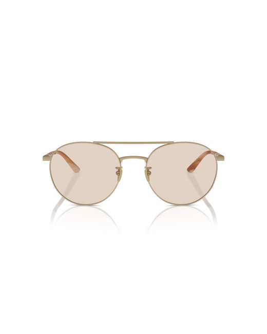 Giorgio Armani Black Ar6156 3002M4 Sunglasses Steel Round Photochromatic for men